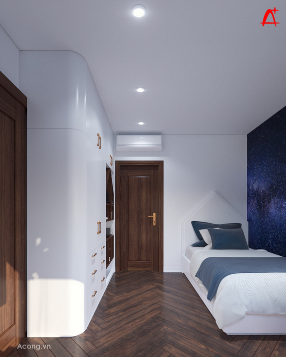 Thiết kế nội thất chung cư Ciputra: phòng ngủ cháu trai